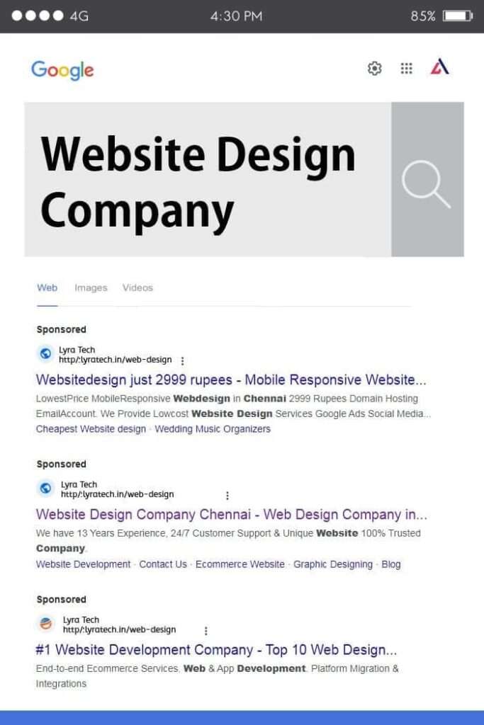 Google Advertisement (AD's) - Best Google Advertisement (AD's) Company In Chennai 1 website designing companyin chennai google ads page
